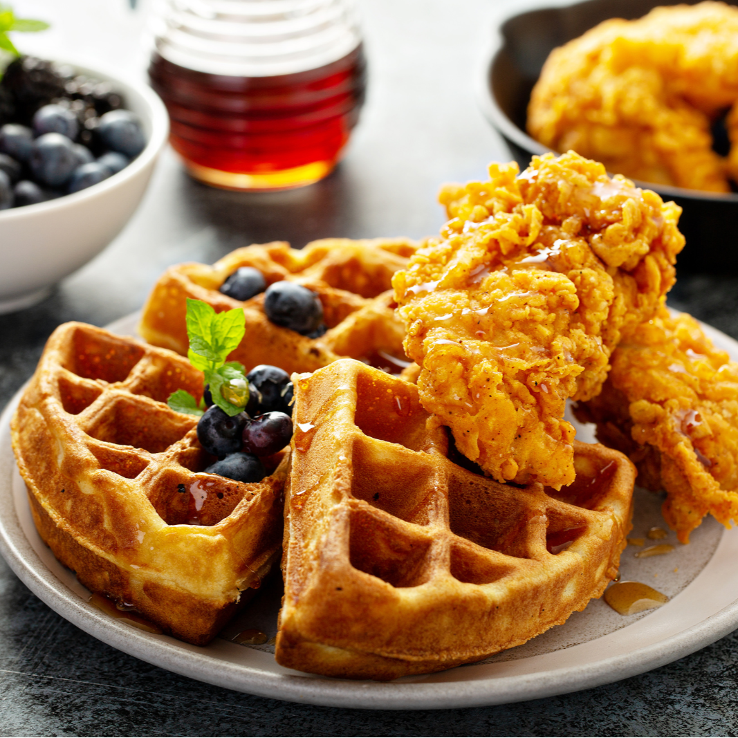 Baked Chicken and Waffles