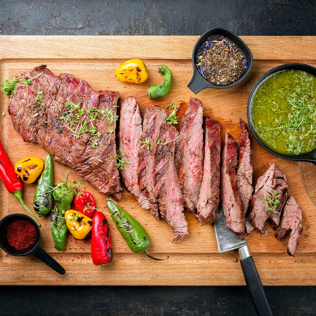 Grilled London Broil & Vegetables